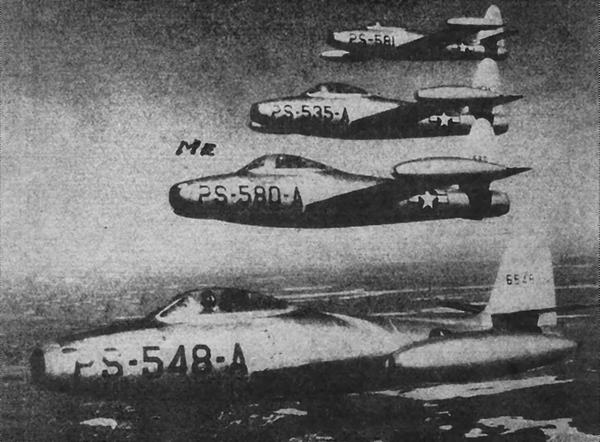 Connies F 84s from Dow AFB ME Connie flying 2 ME pic in local newspape